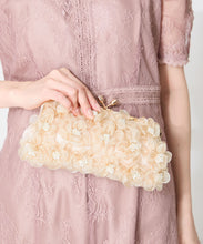 画像をギャラリービューアに読み込む, フラワーがま口バッグ/MOB019【結婚式/オケージョン/パーティー】