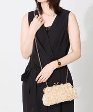 画像をギャラリービューアに読み込む, フラワーがま口バッグ/MOB019【結婚式/オケージョン/パーティー】