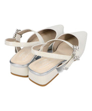 画像をギャラリービューアに読み込む, ビジューバックストラップローヒールパンプス/MOR111