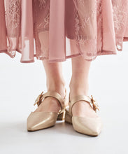 画像をギャラリービューアに読み込む, ビジューバックストラップローヒールパンプス/MOR111