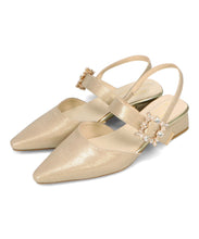 画像をギャラリービューアに読み込む, ビジューバックストラップローヒールパンプス/MOR111