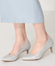 画像をギャラリービューアに読み込む, ポインテッドトゥラメヒールパンプス/mor112