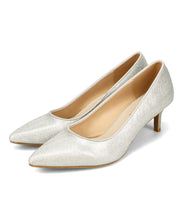 画像をギャラリービューアに読み込む, ポインテッドトゥラメヒールパンプス/mor112