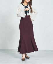 画像をギャラリービューアに読み込む, 【再入荷】【一部店舗限定】ハイウエストマーメイドロングスカート/MM557201