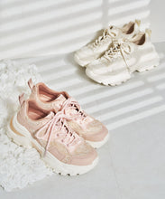 画像をギャラリービューアに読み込む, レース×ジャガード厚底スニーカー/OT3755