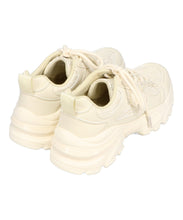 画像をギャラリービューアに読み込む, レース×ジャガード厚底スニーカー/OT3755