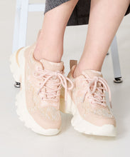 画像をギャラリービューアに読み込む, レース×ジャガード厚底スニーカー/OT3755