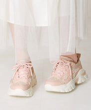 画像をギャラリービューアに読み込む, レース×ジャガード厚底スニーカー/OT3755
