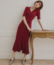 画像をギャラリービューアに読み込む, ポロ衿ニットワンピース/MM537410