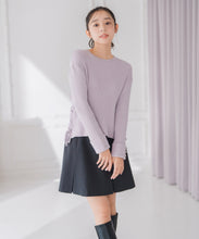 画像をギャラリービューアに読み込む, サイドレースアップミドルリブニット/MM548320