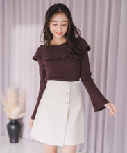 画像をギャラリービューアに読み込む, アシメリボン2wayフレア袖ニット/MM548306