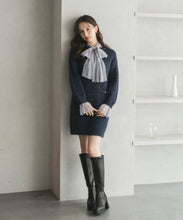 画像をギャラリービューアに読み込む, チュールボウタイラメニットミニワンピース/TT547418