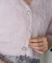 画像をギャラリービューアに読み込む, Vネックシャギーカーディガン/TT548406