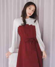 画像をギャラリービューアに読み込む, 【WEB限定予約販売/11月中旬発売予定】ビスチェ風ツイードドッキングワンピース/MM547421