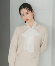 画像をギャラリービューアに読み込む, チュールボウタイラメニットミニワンピース/TT547418