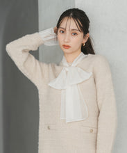 画像をギャラリービューアに読み込む, チュールボウタイラメニットミニワンピース/TT547418