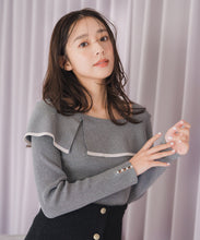 画像をギャラリービューアに読み込む, 2way配色アシメケープニット/MM548303