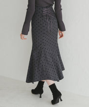 画像をギャラリービューアに読み込む, ストライプドットフロッキーマーメイドスカート/TT547214