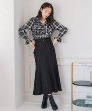 画像をギャラリービューアに読み込む, チェック柄フリルレイヤードブラウス/MM548106