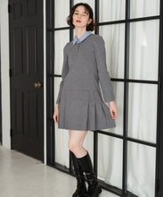 画像をギャラリービューアに読み込む, 【再入荷】襟付きミニニットワンピース/TT547406