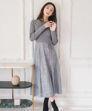 画像をギャラリービューアに読み込む, ラメレースニットドッキングワンピース/MM547405