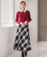 画像をギャラリービューアに読み込む, シャツ襟付きケーブルカーディガン/MM548410