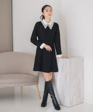 画像をギャラリービューアに読み込む, レース襟付きツイードミニワンピース/MM547420