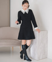 画像をギャラリービューアに読み込む, レース襟付きツイードミニワンピース/MM547420