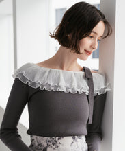 画像をギャラリービューアに読み込む, 肩リボンアシメフリルニット/TT548302