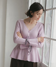 画像をギャラリービューアに読み込む, 袖リボンベロアペプラムニット/TT548316