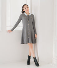 画像をギャラリービューアに読み込む, 【WEB限定予約販売/12月上旬発売予定】襟付きケーブルミニニットワンピース/MM547424