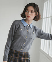 画像をギャラリービューアに読み込む, 襟付きポケットカーディガン/TT548401