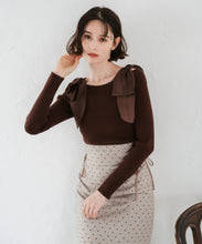 画像をギャラリービューアに読み込む, 肩リボンシアーニット/TT548304