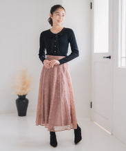 画像をギャラリービューアに読み込む, 【WEB限定予約販売/11月下旬発売予定】ラメ配色ボウタイニット/MM548322