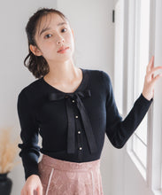 画像をギャラリービューアに読み込む, 【WEB限定予約販売/11月下旬発売予定】ラメ配色ボウタイニット/MM548322