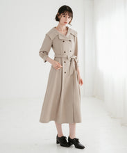 画像をギャラリービューアに読み込む, ビッグ襟付きトレンチ風ワンピース/TT547401