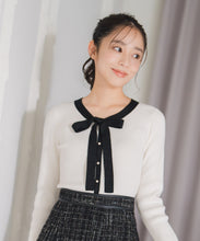 画像をギャラリービューアに読み込む, ラメ配色ボウタイニット/MM548322