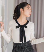 画像をギャラリービューアに読み込む, ラメ配色ボウタイニット/MM548322