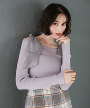 画像をギャラリービューアに読み込む, 肩リボンシアーニット/TT548304