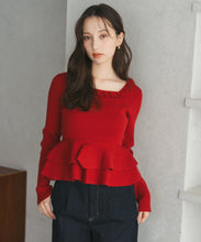 画像をギャラリービューアに読み込む, ペプラムボリューム袖ニット/TT548317