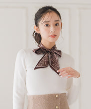 画像をギャラリービューアに読み込む, スカーフ付きリブニット/MM548324