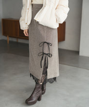 画像をギャラリービューアに読み込む, ネップツイードレーストリムスカート/TT547212