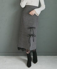 画像をギャラリービューアに読み込む, ネップツイードレーストリムスカート/TT547212