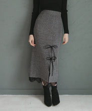画像をギャラリービューアに読み込む, ネップツイードレーストリムスカート/TT547212