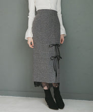 画像をギャラリービューアに読み込む, ネップツイードレーストリムスカート/TT547212