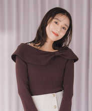 画像をギャラリービューアに読み込む, アシメリボン2wayフレア袖ニット/MM548306