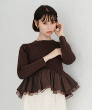 画像をギャラリービューアに読み込む, 異素材切替ペプラムニット/TT548309