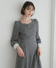 画像をギャラリービューアに読み込む, カットツイードフレアワンピース/TT547416