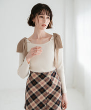 画像をギャラリービューアに読み込む, 【再入荷】ベロア肩リボンニット/TT538309