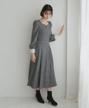 画像をギャラリービューアに読み込む, カットツイードフレアワンピース/TT547416
